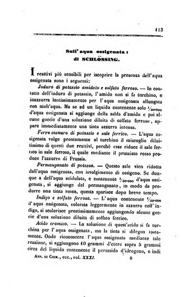 Annali di chimica applicata alla medicina cioè alla farmacia, alla tossicologia, all'igiene, alla fisiologia, alla patologia e alla terapeutica. Serie 3