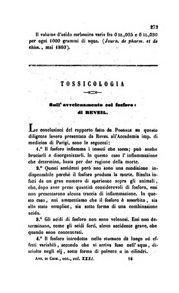 Annali di chimica applicata alla medicina cioè alla farmacia, alla tossicologia, all'igiene, alla fisiologia, alla patologia e alla terapeutica. Serie 3