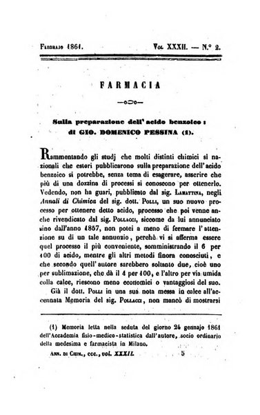 Annali di chimica applicata alla medicina cioè alla farmacia, alla tossicologia, all'igiene, alla fisiologia, alla patologia e alla terapeutica. Serie 3