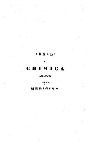 Annali di chimica applicata alla medicina cioè alla farmacia, alla tossicologia, all'igiene, alla fisiologia, alla patologia e alla terapeutica. Serie 3