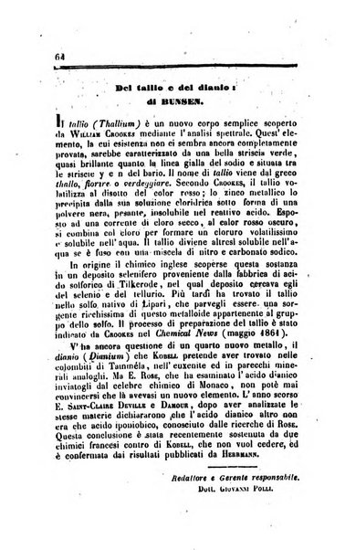 Annali di chimica applicata alla medicina cioè alla farmacia, alla tossicologia, all'igiene, alla fisiologia, alla patologia e alla terapeutica. Serie 3