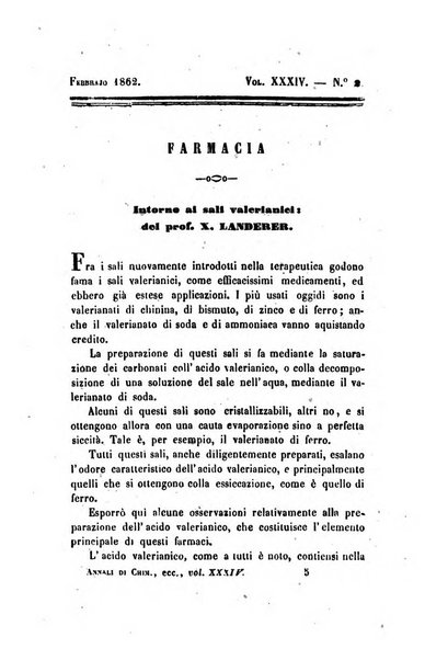 Annali di chimica applicata alla medicina cioè alla farmacia, alla tossicologia, all'igiene, alla fisiologia, alla patologia e alla terapeutica. Serie 3