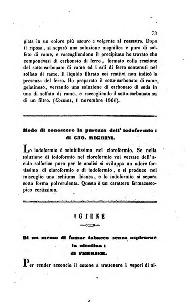 Annali di chimica applicata alla medicina cioè alla farmacia, alla tossicologia, all'igiene, alla fisiologia, alla patologia e alla terapeutica. Serie 3