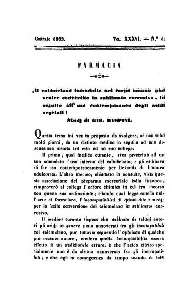 Annali di chimica applicata alla medicina cioè alla farmacia, alla tossicologia, all'igiene, alla fisiologia, alla patologia e alla terapeutica. Serie 3