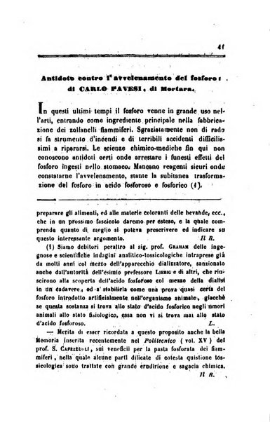 Annali di chimica applicata alla medicina cioè alla farmacia, alla tossicologia, all'igiene, alla fisiologia, alla patologia e alla terapeutica. Serie 3