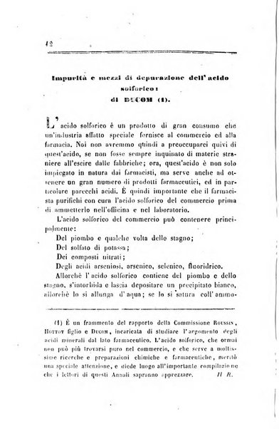 Annali di chimica applicata alla medicina cioè alla farmacia, alla tossicologia, all'igiene, alla fisiologia, alla patologia e alla terapeutica. Serie 3