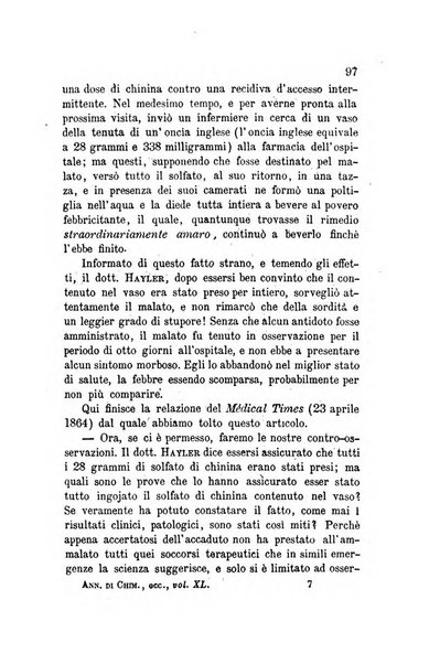 Annali di chimica applicata alla medicina cioè alla farmacia, alla tossicologia, all'igiene, alla fisiologia, alla patologia e alla terapeutica. Serie 3