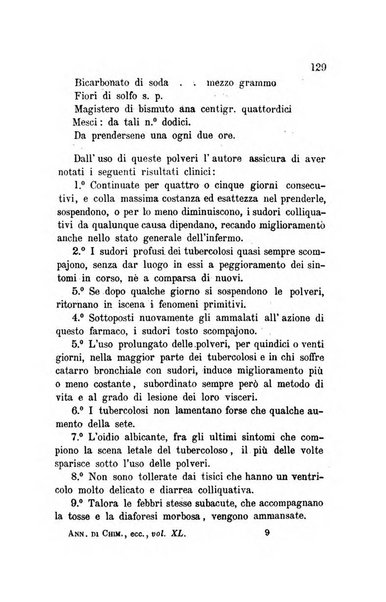 Annali di chimica applicata alla medicina cioè alla farmacia, alla tossicologia, all'igiene, alla fisiologia, alla patologia e alla terapeutica. Serie 3