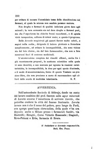 Annali di chimica applicata alla medicina cioè alla farmacia, alla tossicologia, all'igiene, alla fisiologia, alla patologia e alla terapeutica. Serie 3