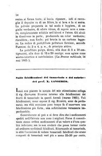 Annali di chimica applicata alla medicina cioè alla farmacia, alla tossicologia, all'igiene, alla fisiologia, alla patologia e alla terapeutica. Serie 3