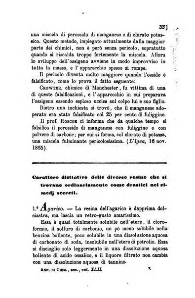 Annali di chimica applicata alla medicina cioè alla farmacia, alla tossicologia, all'igiene, alla fisiologia, alla patologia e alla terapeutica. Serie 3