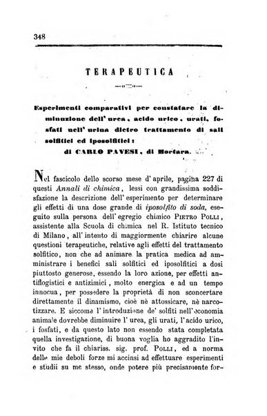 Annali di chimica applicata alla medicina cioè alla farmacia, alla tossicologia, all'igiene, alla fisiologia, alla patologia e alla terapeutica. Serie 3