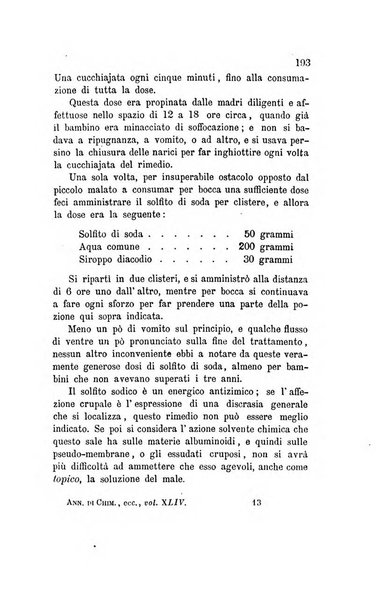 Annali di chimica applicata alla medicina cioè alla farmacia, alla tossicologia, all'igiene, alla fisiologia, alla patologia e alla terapeutica. Serie 3