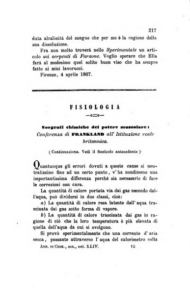 Annali di chimica applicata alla medicina cioè alla farmacia, alla tossicologia, all'igiene, alla fisiologia, alla patologia e alla terapeutica. Serie 3