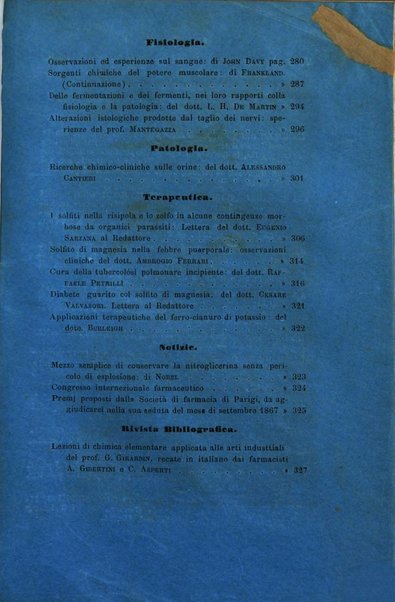 Annali di chimica applicata alla medicina cioè alla farmacia, alla tossicologia, all'igiene, alla fisiologia, alla patologia e alla terapeutica. Serie 3