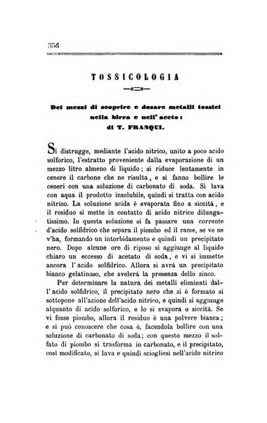 Annali di chimica applicata alla medicina cioè alla farmacia, alla tossicologia, all'igiene, alla fisiologia, alla patologia e alla terapeutica. Serie 3