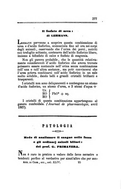 Annali di chimica applicata alla medicina cioè alla farmacia, alla tossicologia, all'igiene, alla fisiologia, alla patologia e alla terapeutica. Serie 3