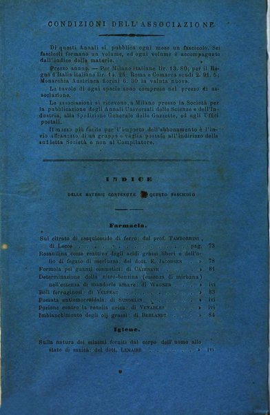 Annali di chimica applicata alla medicina cioè alla farmacia, alla tossicologia, all'igiene, alla fisiologia, alla patologia e alla terapeutica. Serie 3