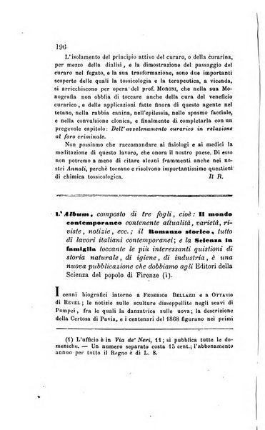 Annali di chimica applicata alla medicina cioè alla farmacia, alla tossicologia, all'igiene, alla fisiologia, alla patologia e alla terapeutica. Serie 3