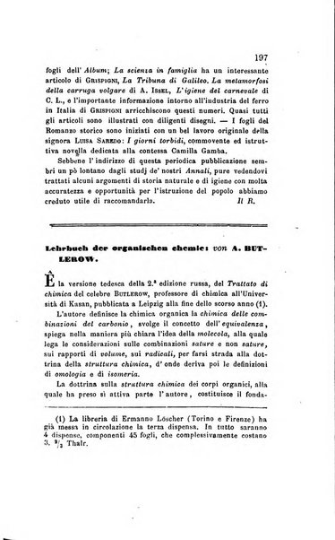 Annali di chimica applicata alla medicina cioè alla farmacia, alla tossicologia, all'igiene, alla fisiologia, alla patologia e alla terapeutica. Serie 3