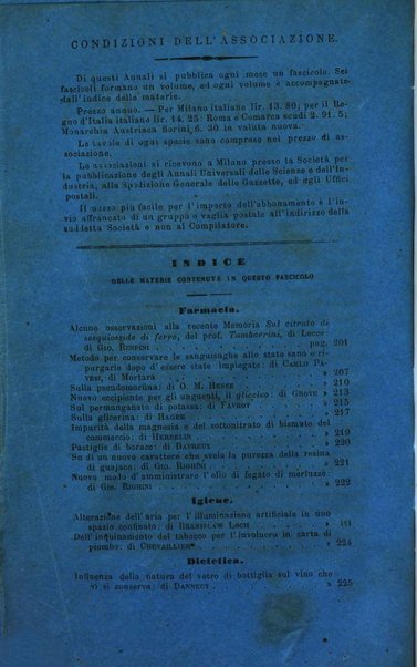 Annali di chimica applicata alla medicina cioè alla farmacia, alla tossicologia, all'igiene, alla fisiologia, alla patologia e alla terapeutica. Serie 3