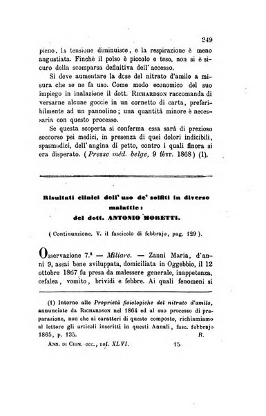 Annali di chimica applicata alla medicina cioè alla farmacia, alla tossicologia, all'igiene, alla fisiologia, alla patologia e alla terapeutica. Serie 3