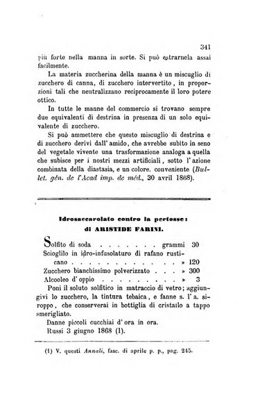 Annali di chimica applicata alla medicina cioè alla farmacia, alla tossicologia, all'igiene, alla fisiologia, alla patologia e alla terapeutica. Serie 3