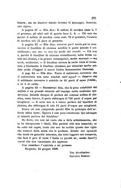 Annali di chimica applicata alla medicina cioè alla farmacia, alla tossicologia, all'igiene, alla fisiologia, alla patologia e alla terapeutica. Serie 3