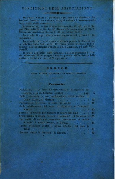 Annali di chimica applicata alla medicina cioè alla farmacia, alla tossicologia, all'igiene, alla fisiologia, alla patologia e alla terapeutica. Serie 3