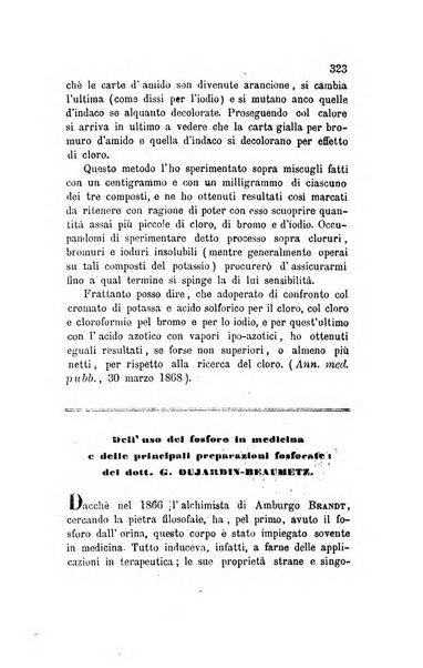 Annali di chimica applicata alla medicina cioè alla farmacia, alla tossicologia, all'igiene, alla fisiologia, alla patologia e alla terapeutica. Serie 3