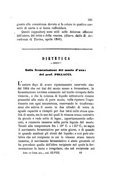 Annali di chimica applicata alla medicina cioè alla farmacia, alla tossicologia, all'igiene, alla fisiologia, alla patologia e alla terapeutica. Serie 3