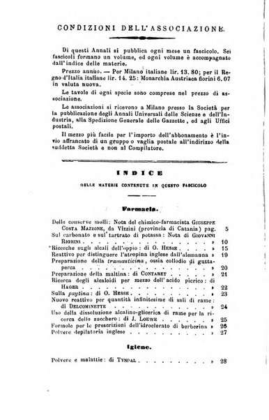 Annali di chimica applicata alla medicina cioè alla farmacia, alla tossicologia, all'igiene, alla fisiologia, alla patologia e alla terapeutica. Serie 3