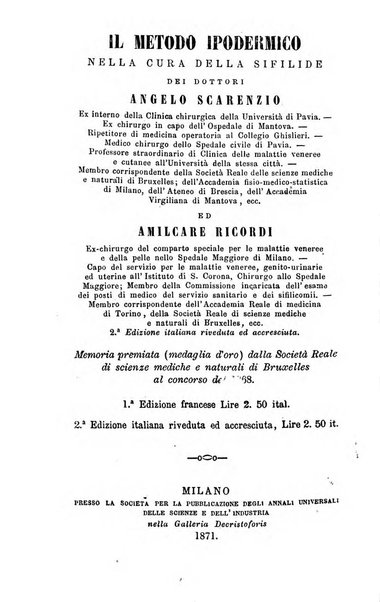 Annali di chimica applicata alla medicina cioè alla farmacia, alla tossicologia, all'igiene, alla fisiologia, alla patologia e alla terapeutica. Serie 3