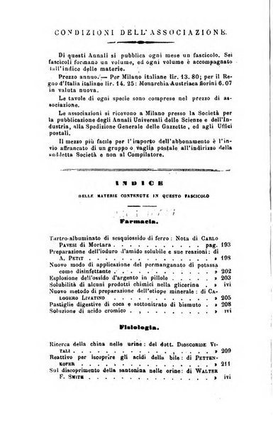 Annali di chimica applicata alla medicina cioè alla farmacia, alla tossicologia, all'igiene, alla fisiologia, alla patologia e alla terapeutica. Serie 3