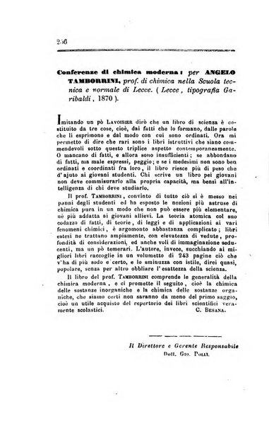 Annali di chimica applicata alla medicina cioè alla farmacia, alla tossicologia, all'igiene, alla fisiologia, alla patologia e alla terapeutica. Serie 3