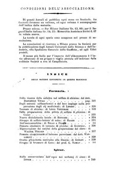 Annali di chimica applicata alla medicina cioè alla farmacia, alla tossicologia, all'igiene, alla fisiologia, alla patologia e alla terapeutica. Serie 3