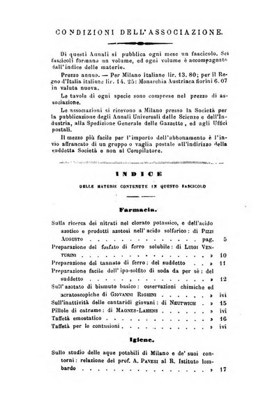 Annali di chimica applicata alla medicina cioè alla farmacia, alla tossicologia, all'igiene, alla fisiologia, alla patologia e alla terapeutica. Serie 3