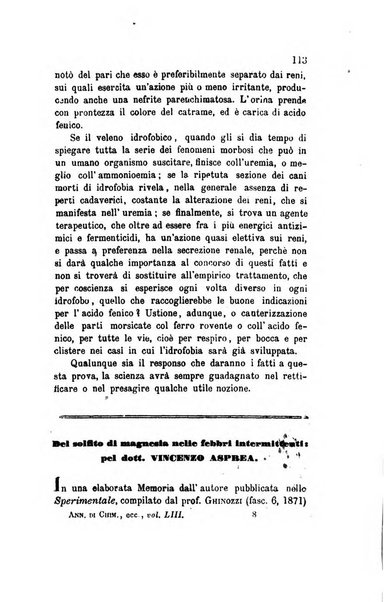 Annali di chimica applicata alla medicina cioè alla farmacia, alla tossicologia, all'igiene, alla fisiologia, alla patologia e alla terapeutica. Serie 3