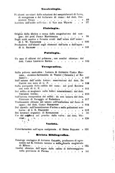 Annali di chimica applicata alla medicina cioè alla farmacia, alla tossicologia, all'igiene, alla fisiologia, alla patologia e alla terapeutica. Serie 3