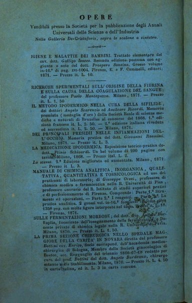 Annali di chimica applicata alla medicina cioè alla farmacia, alla tossicologia, all'igiene, alla fisiologia, alla patologia e alla terapeutica. Serie 3