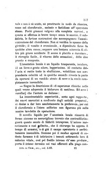 Annali di chimica applicata alla medicina cioè alla farmacia, alla tossicologia, all'igiene, alla fisiologia, alla patologia e alla terapeutica. Serie 3