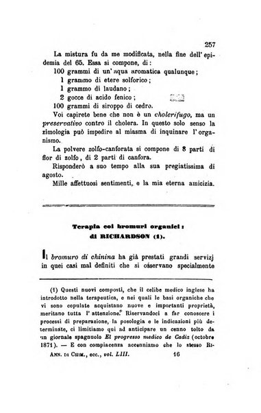 Annali di chimica applicata alla medicina cioè alla farmacia, alla tossicologia, all'igiene, alla fisiologia, alla patologia e alla terapeutica. Serie 3