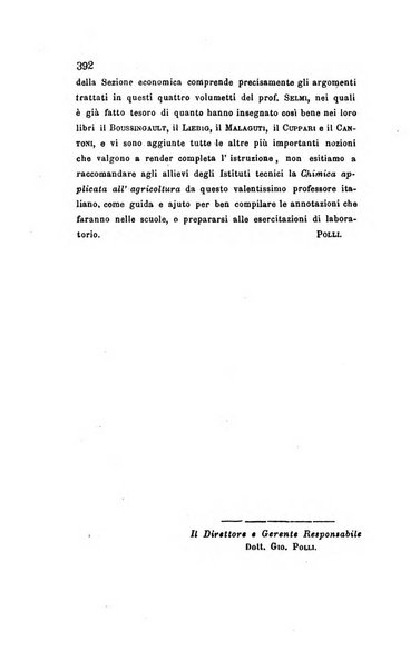 Annali di chimica applicata alla medicina cioè alla farmacia, alla tossicologia, all'igiene, alla fisiologia, alla patologia e alla terapeutica. Serie 3