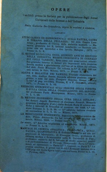 Annali di chimica applicata alla medicina cioè alla farmacia, alla tossicologia, all'igiene, alla fisiologia, alla patologia e alla terapeutica. Serie 3