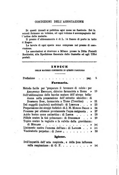 Annali di chimica applicata alla medicina cioè alla farmacia, alla tossicologia, all'igiene, alla fisiologia, alla patologia e alla terapeutica. Serie 3