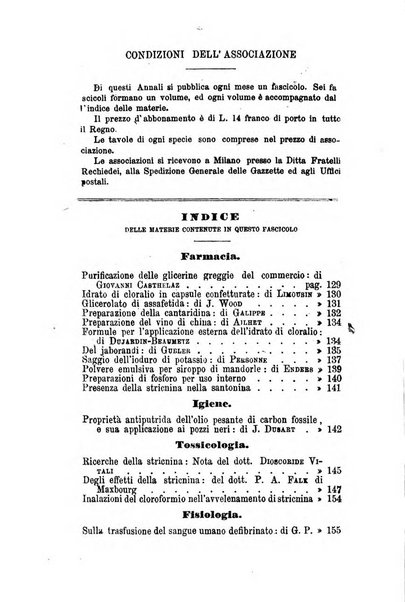 Annali di chimica applicata alla medicina cioè alla farmacia, alla tossicologia, all'igiene, alla fisiologia, alla patologia e alla terapeutica. Serie 3