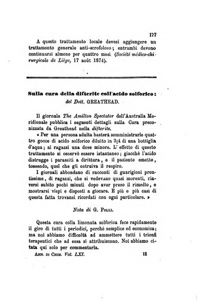 Annali di chimica applicata alla medicina cioè alla farmacia, alla tossicologia, all'igiene, alla fisiologia, alla patologia e alla terapeutica. Serie 3