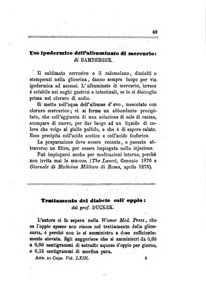 Annali di chimica applicata alla medicina cioè alla farmacia, alla tossicologia, all'igiene, alla fisiologia, alla patologia e alla terapeutica. Serie 3