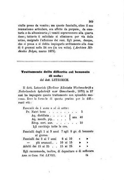 Annali di chimica applicata alla medicina cioè alla farmacia, alla tossicologia, all'igiene, alla fisiologia, alla patologia e alla terapeutica. Serie 3