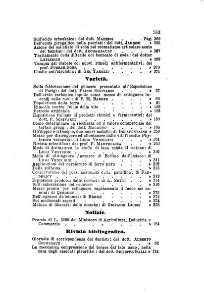 Annali di chimica applicata alla medicina cioè alla farmacia, alla tossicologia, all'igiene, alla fisiologia, alla patologia e alla terapeutica. Serie 3